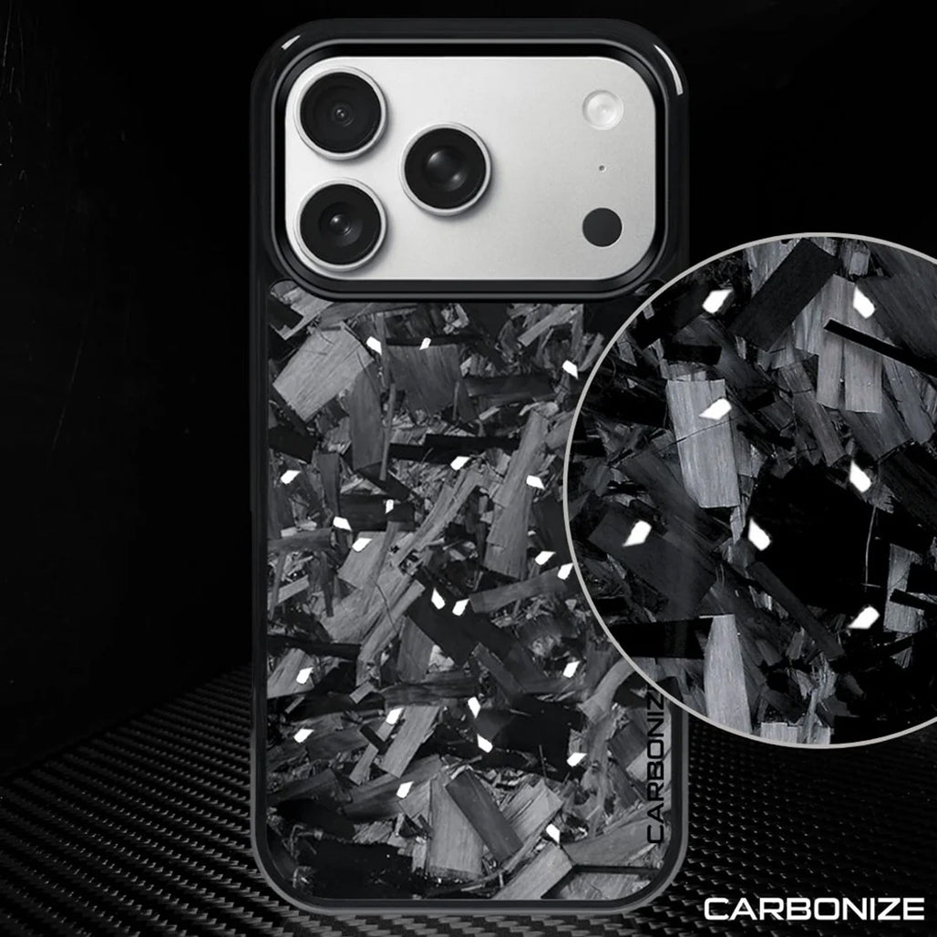 Carbonize Big Flake Forged Carbon Fiber Cover Series – For iPhone 17 Pro Max / 17 Pro / iPhone Air / 16 Pro Max / 16 Pro / 16 / 15 Pro Max