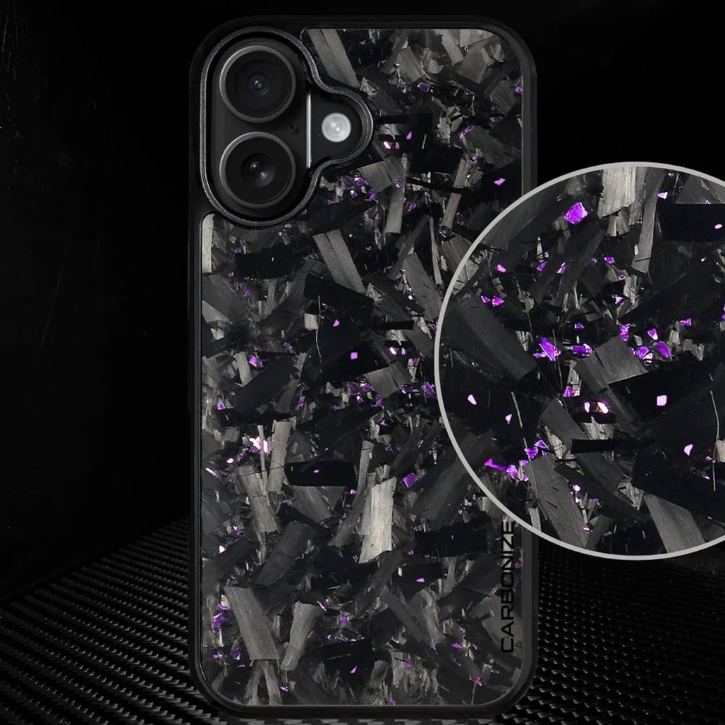 Carbonize Big Flake Forged Carbon Fiber Cover Series – For iPhone 17 Pro Max / 17 Pro / iPhone Air / 16 Pro Max / 16 Pro / 16 / 15 Pro Max