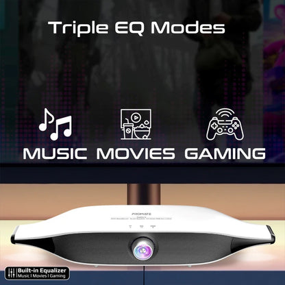 Promate Delta-X — 20W BassBoost™ Quad Speaker Wireless RGB Soundbar