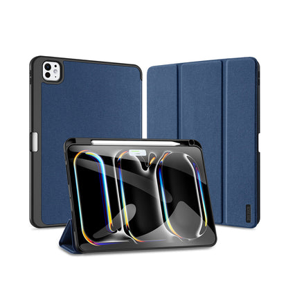 Duxducis Domo Series Case for iPad Pro 11" (2024) – PU Leather Smart Cover with Apple Pencil Holder & Auto Sleep/Wake