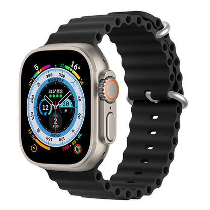 DuxDucis OceanWave Series Apple Watch Strap – High-Performance Silicone Rubber Band for All Apple Watch Models