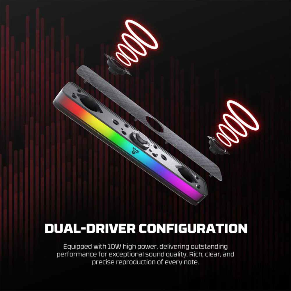 Fantech BS151 Groove Bar Pro - RGB Bluetooth Portable Gaming Speaker – 30H Battery & Stereo Sound