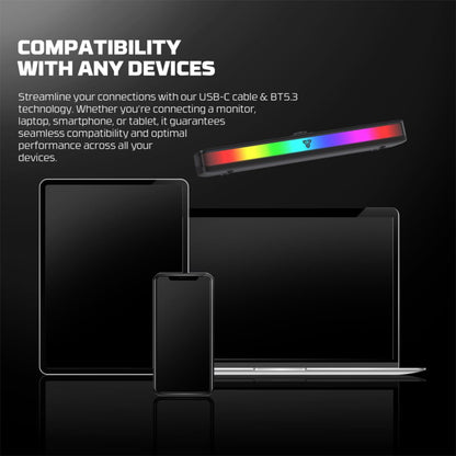 Fantech BS151 Groove Bar Pro - RGB Bluetooth Portable Gaming Speaker – 30H Battery & Stereo Sound