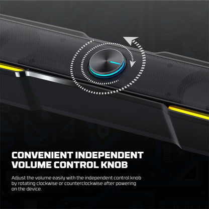 Fantech GS305 Bluetooth 5.3 Soundbar Gaming Speaker – RGB Lighting & Deep Bass