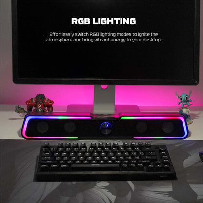 Fantech GS305 Bluetooth 5.3 Soundbar Gaming Speaker – RGB Lighting & Deep Bass