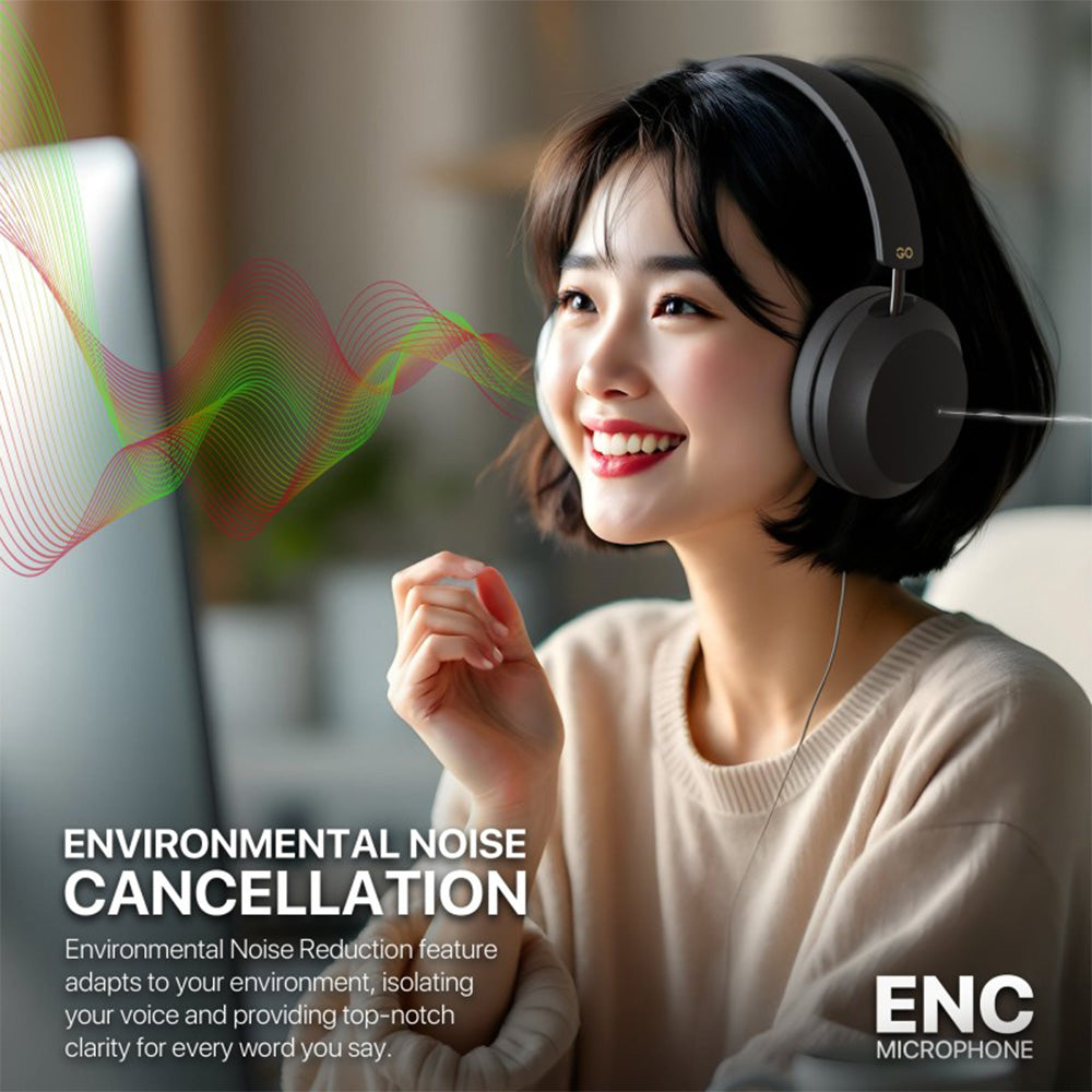 Fantech WH02s GO AIR Wireless Bluetooth Headphones with ENC Microphone