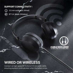 Fantech WH02s GO AIR Wireless Bluetooth Headphones with ENC Microphone