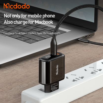 Mcdodo CH-717 Dual Port 20W Fast Charger – PD 3.0 + QC 3.0 with Digital Display
