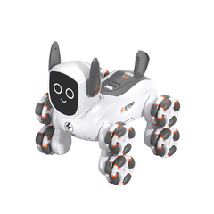 JJRC Q193 8-Wheel Stunt Robot Dog Toy – LED Eyes & Ears, Gesture Sensing, Music & Light Effects