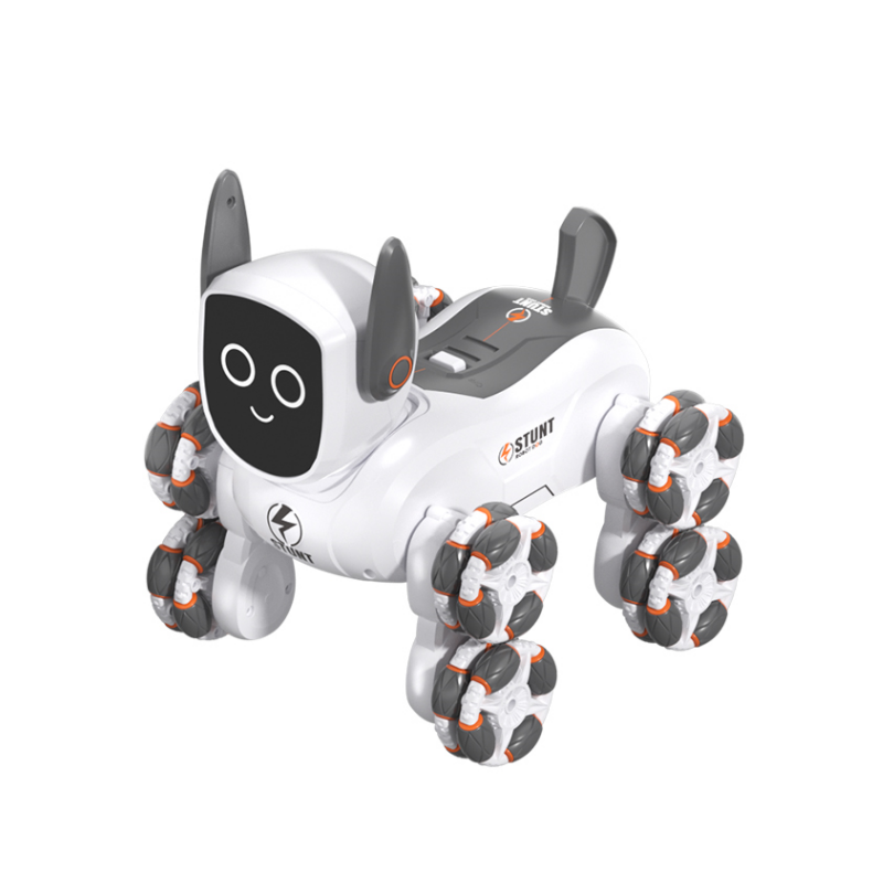 JJRC Q193 8-Wheel Stunt Robot Dog Toy – LED Eyes & Ears, Gesture Sensing, Music & Light Effects