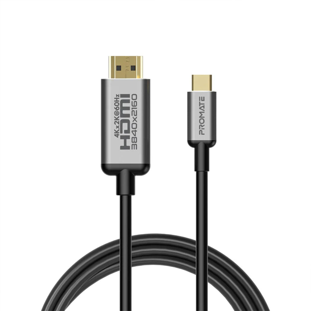 Promate HDLink-60H - USB-C to HDMI Audio Video Cable with UltraHD Support 1.8m
