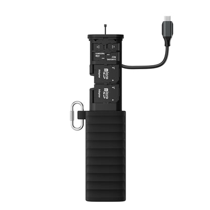 Telesin Multifunctional Card Reader – USB-C, 312MB/s High-Speed Transfer, IP54 Protection, Storage for SD, TF & Nano SIM Cards – S6-MCR-01