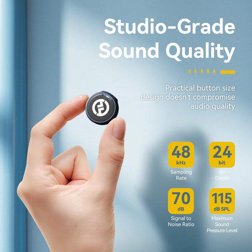 Hollyland Lark M2 Wireless Microphone  Lightweight 40-Hour Battery ENC Noise Cancellation 300m Range Multi-Device Compatibility - Combo Version