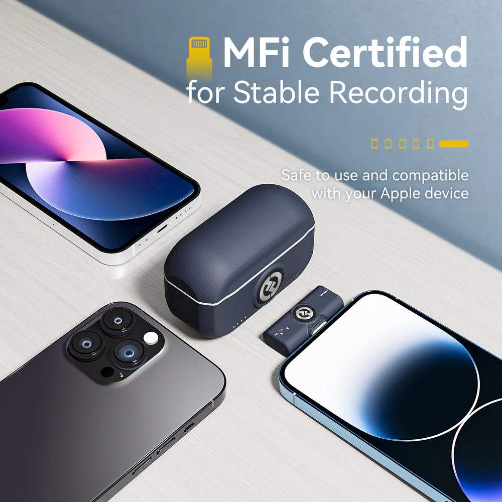 Hollyland Lark M2 Wireless Microphone  Lightweight 40-Hour Battery ENC Noise Cancellation 300m Range Multi-Device Compatibility - Combo Version