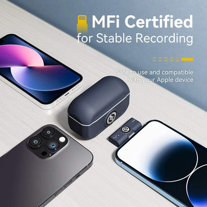 Hollyland Lark M2 Wireless Microphone  Lightweight 40-Hour Battery ENC Noise Cancellation 300m Range Multi-Device Compatibility - Combo Version