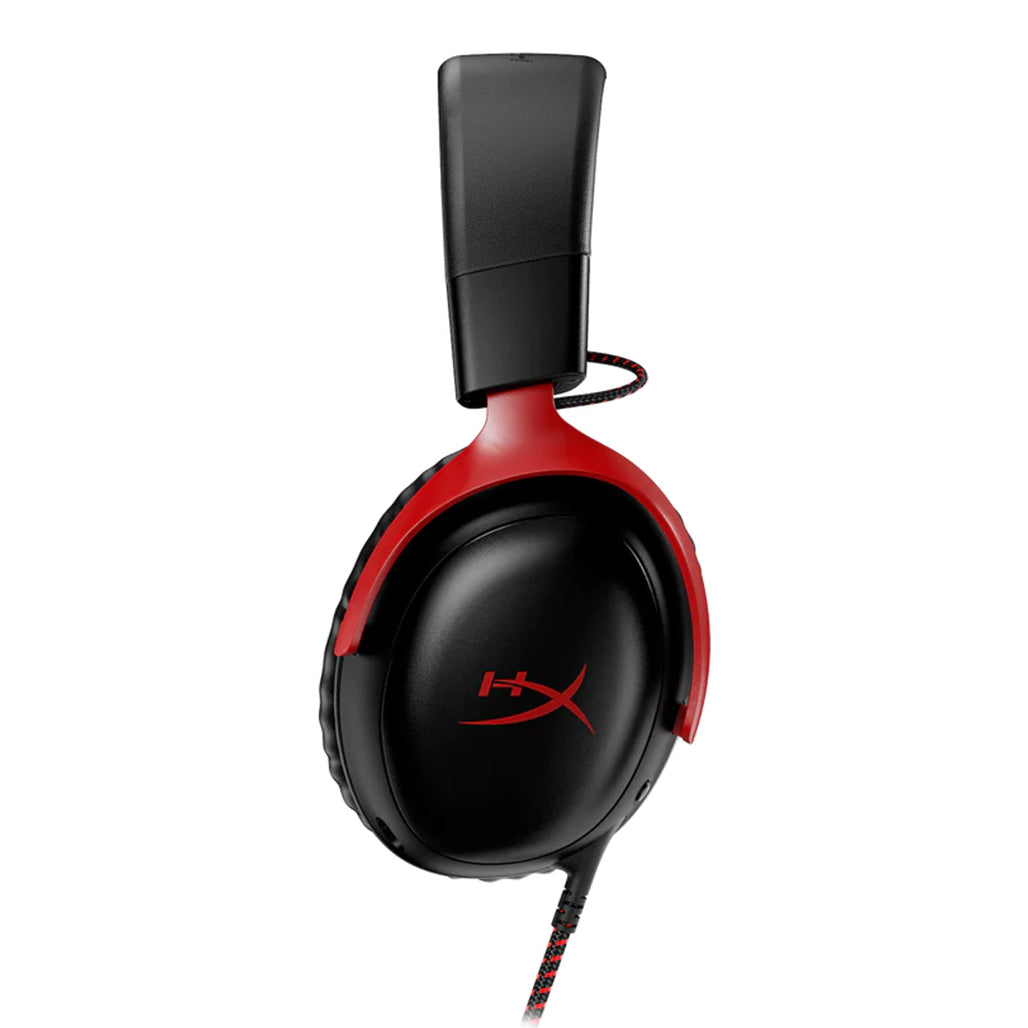 HyperX Cloud III Wired Gaming Headset – Black/Red | 53mm Drivers, DTS Spatial Audio, Noise-Canceling Mic