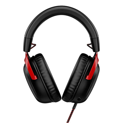 HyperX Cloud III Wired Gaming Headset – Black/Red | 53mm Drivers, DTS Spatial Audio, Noise-Canceling Mic