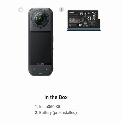 Insta360 X5 360 8K Camera - 8K30 360˚ PureVideo
