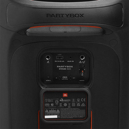 JBL PartyBox Stage 320 Portable Bluetooth Party Speaker With Wheels And Lightshow