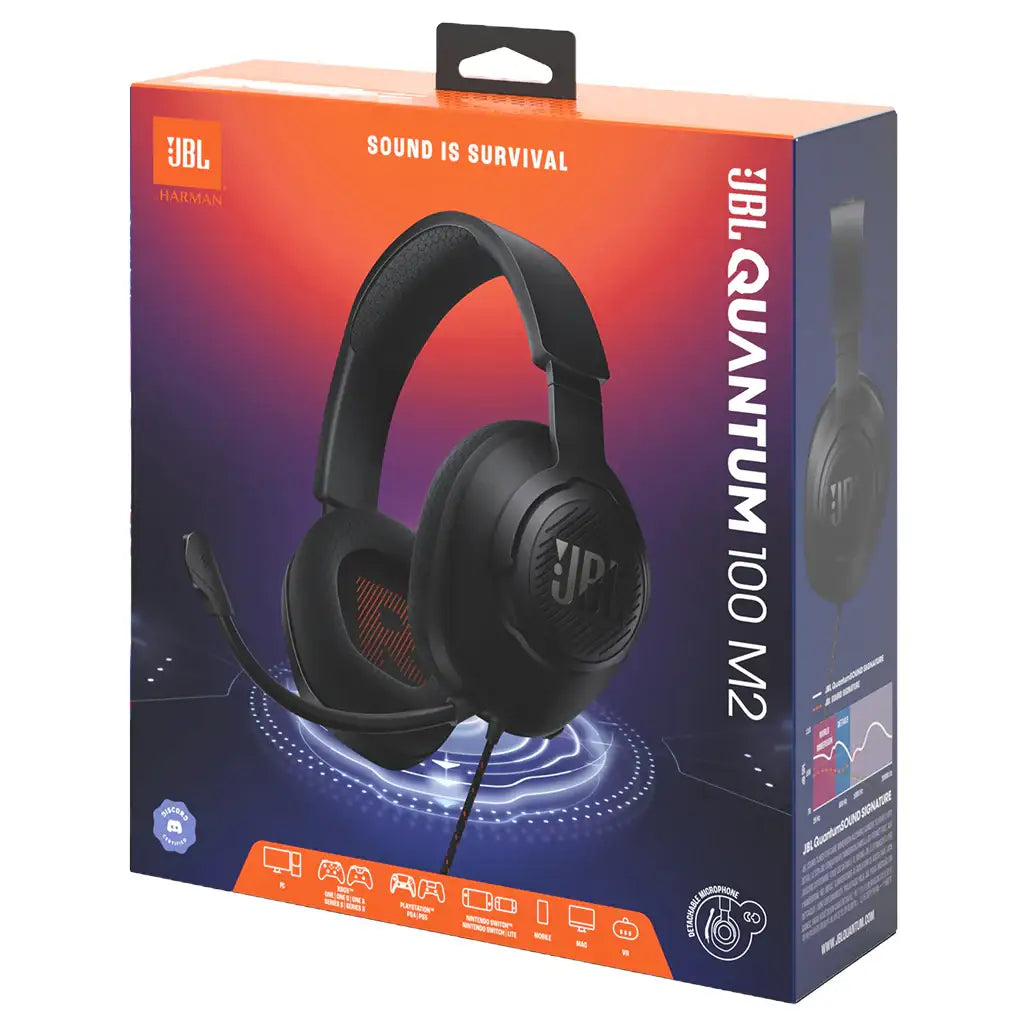 JBL Quantum 100 M2 - WIred Over-Ear Headphones