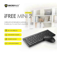 Micropack KM-228W USB-A Slim Wireless Mouse and Keyboard Combo - Pixel Zones