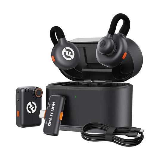 Hollyland Lark M2S Combo Ultra-Light Wireless Microphone with 30 Hours Battery Life Superior Noise Cancellation & 300m Range