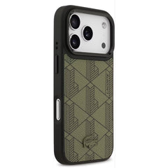 Lacoste MagSafe PU Leather Case with Nomogramme Logo & Camera Stand for iPhone 17 Pro / Pro Max