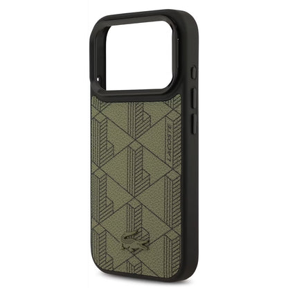 Lacoste MagSafe PU Leather Case with Nomogramme Logo & Camera Stand for iPhone 17 Pro / Pro Max