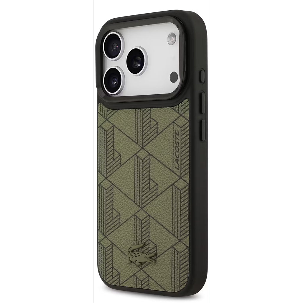 Lacoste MagSafe PU Leather Case with Nomogramme Logo & Camera Stand for iPhone 17 Pro / Pro Max