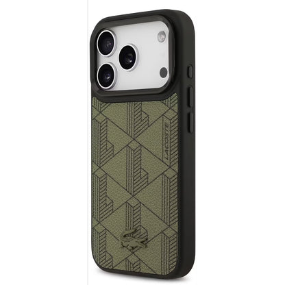 Lacoste MagSafe PU Leather Case with Nomogramme Logo & Camera Stand for iPhone 17 Pro / Pro Max