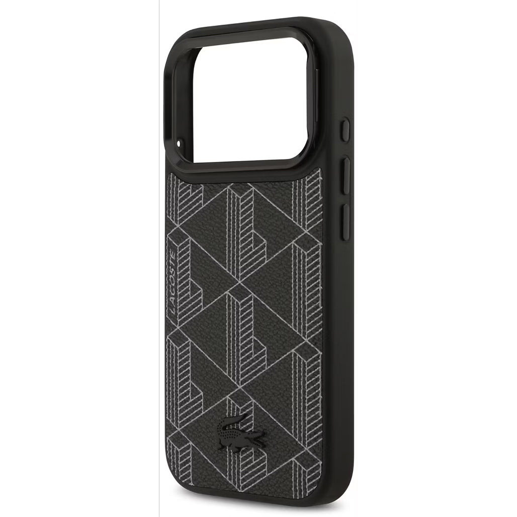 Lacoste MagSafe PU Leather Case with Nomogramme Logo & Camera Stand for iPhone 17 Pro / Pro Max
