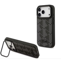 Lacoste MagSafe PU Leather Case with Nomogramme Logo & Camera Stand for iPhone 17 Pro / Pro Max