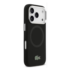 Lacoste MagSafe Silicone Case with Metal Logo – iPhone 17 Pro/Pro Max - Black