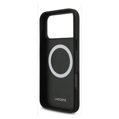 Lacoste MagSafe PU Leather Hard Case with Bliss Design for iPhone 17 Pro Max - Black