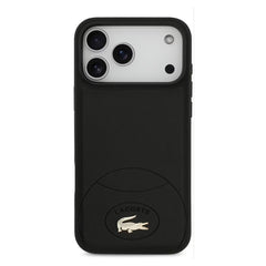 Lacoste MagSafe PU Leather Hard Case with Bliss Design for iPhone 17 Pro Max - Black