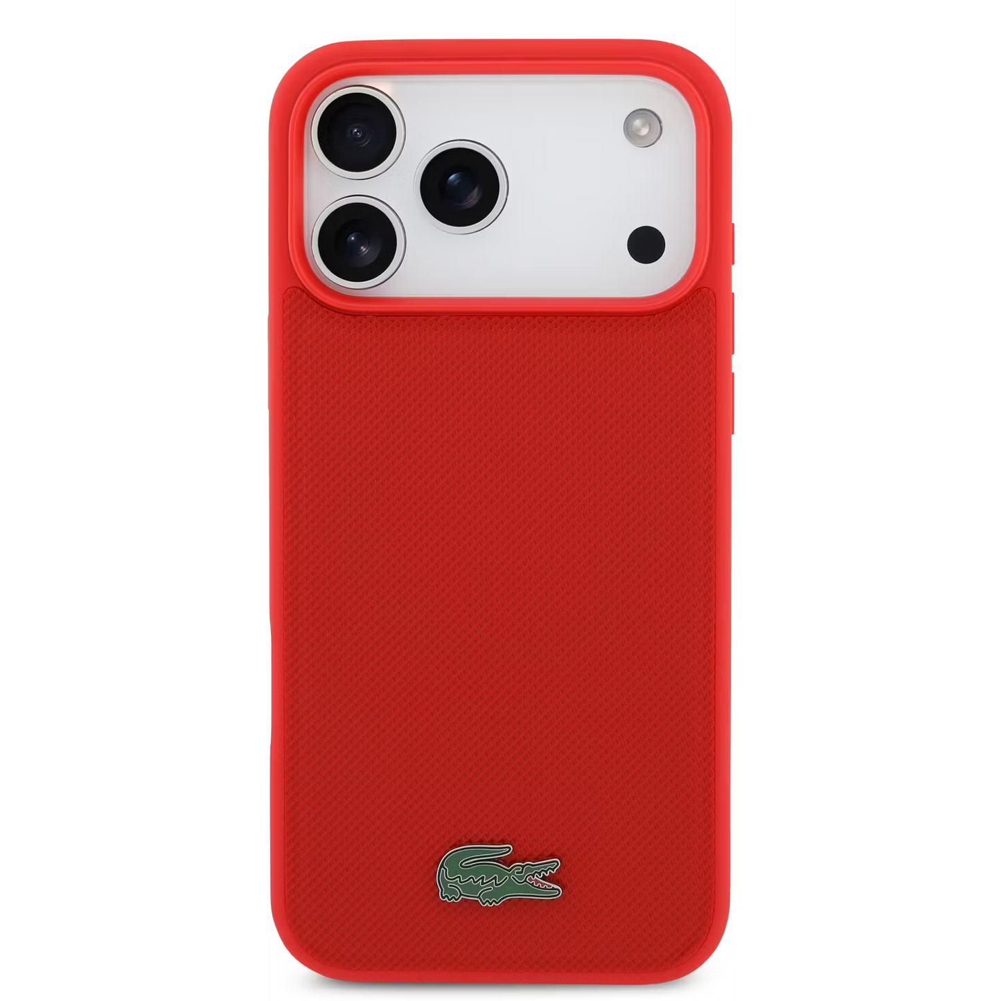 Lacoste MagSafe PU Leather Hard Case with Iconic Petit Piqué Logo for iPhone 17 Pro