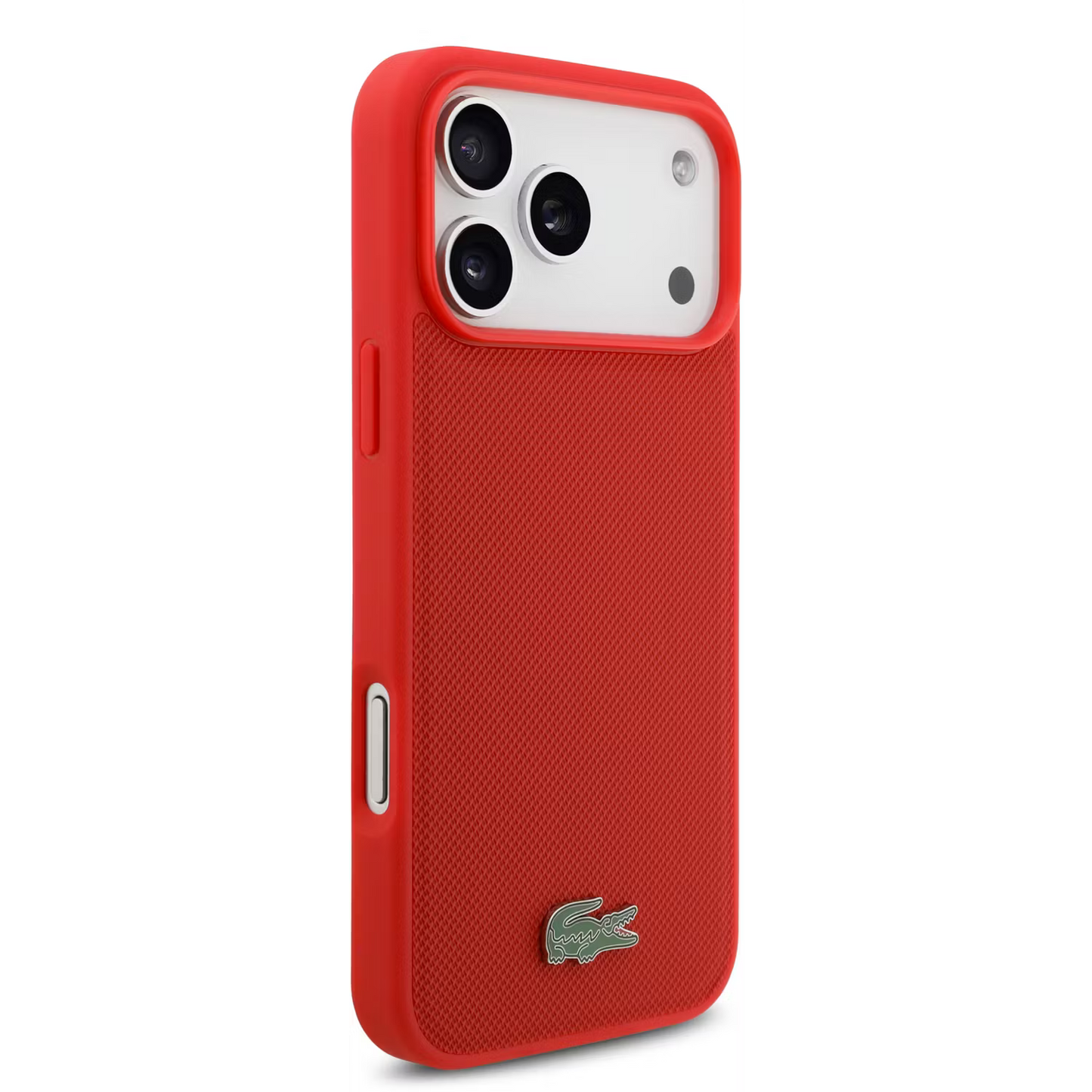 Lacoste MagSafe PU Leather Hard Case with Iconic Petit Piqué Logo for iPhone 17 Pro