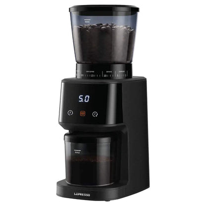LePresso Conical Burr Coffee Grinder 275g – 31 Settings, Timer