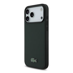 Lacoste MagSafe PU Leather Hard Case with Iconic Petit Piqué Logo for iPhone 17 Pro