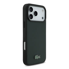 Lacoste MagSafe PU Leather Hard Case with Iconic Petit Piqué Logo for iPhone 17 Pro