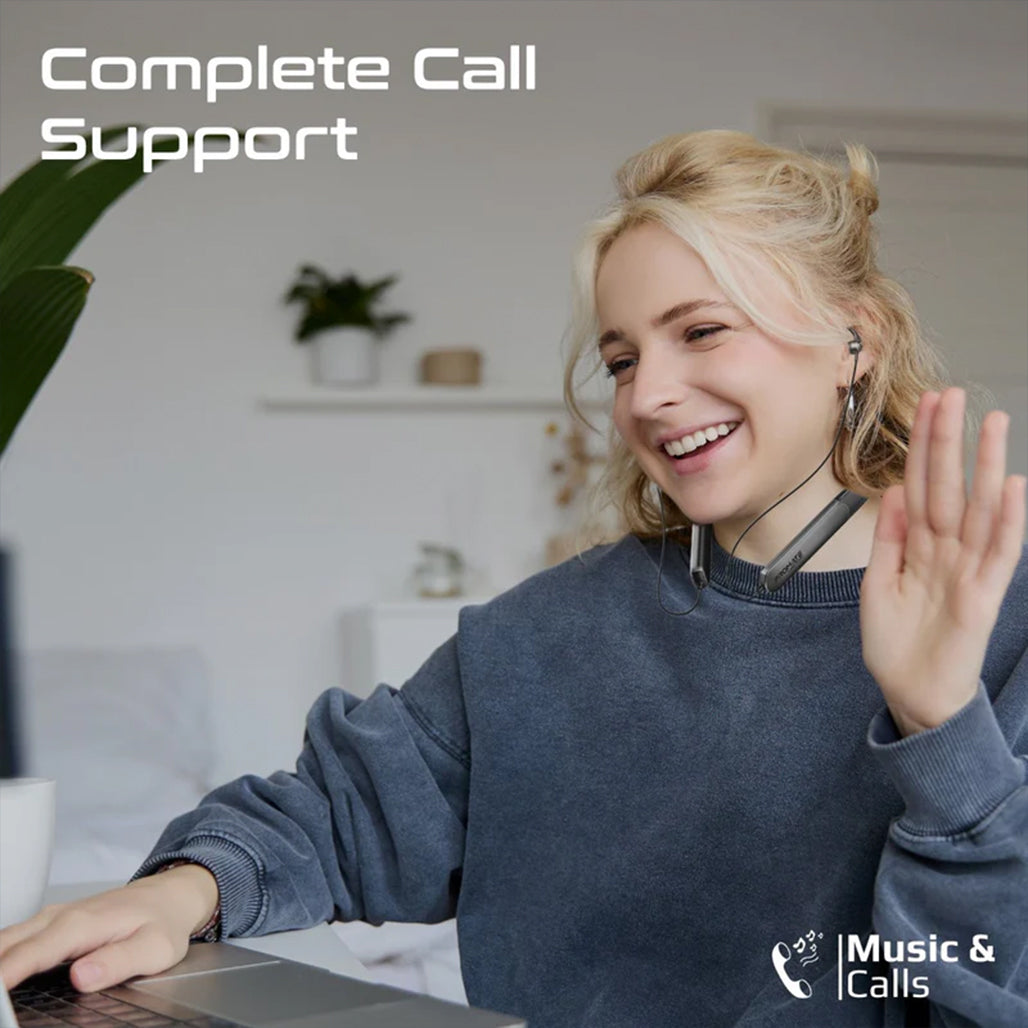 Promate Leap-200H — SportFit™ High Fidelity Wireless ENC Neckband Earphones with 200 Hours Playtime