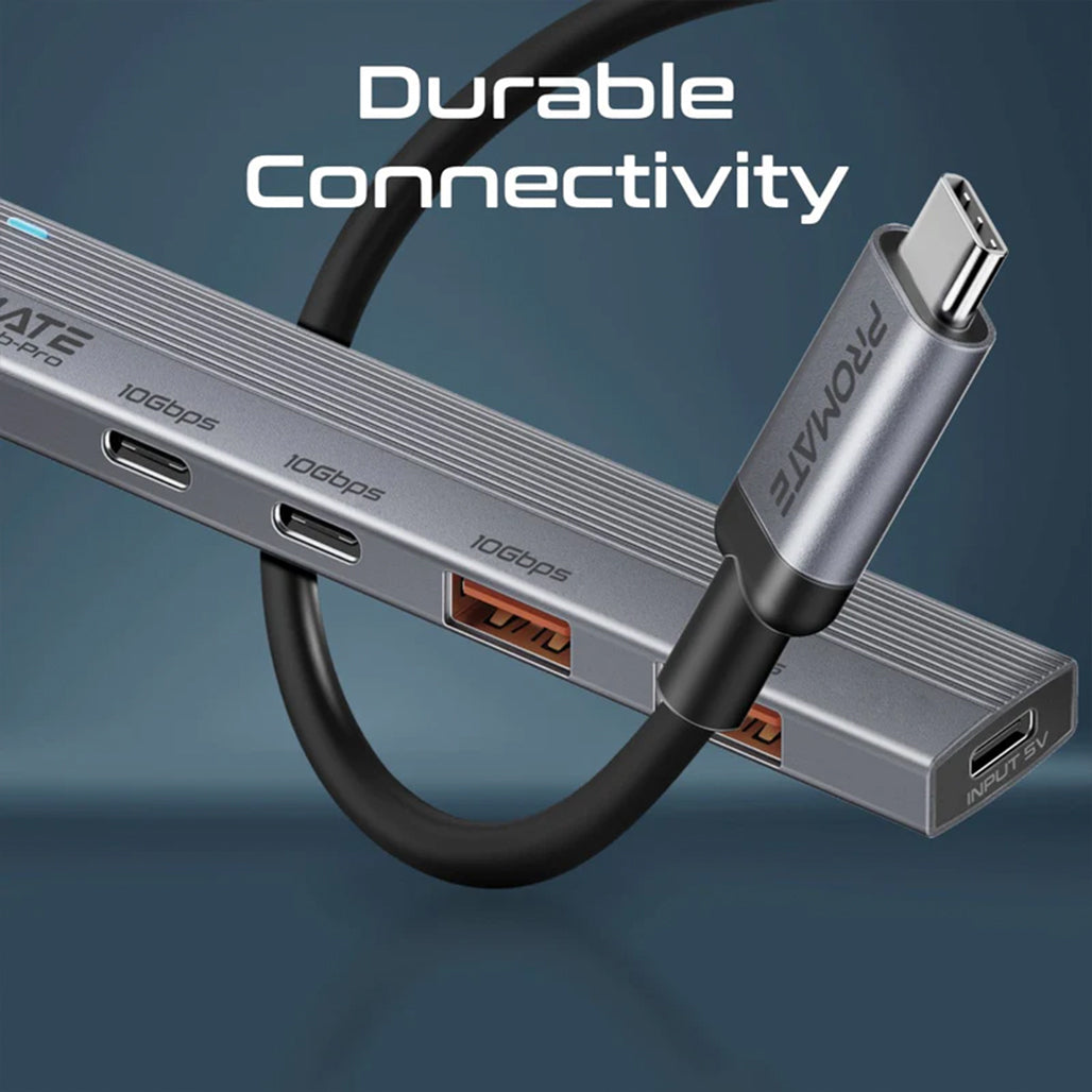 Promate LiteHub-Pro - Multi-Port 10Gbps USB-C Data Hub