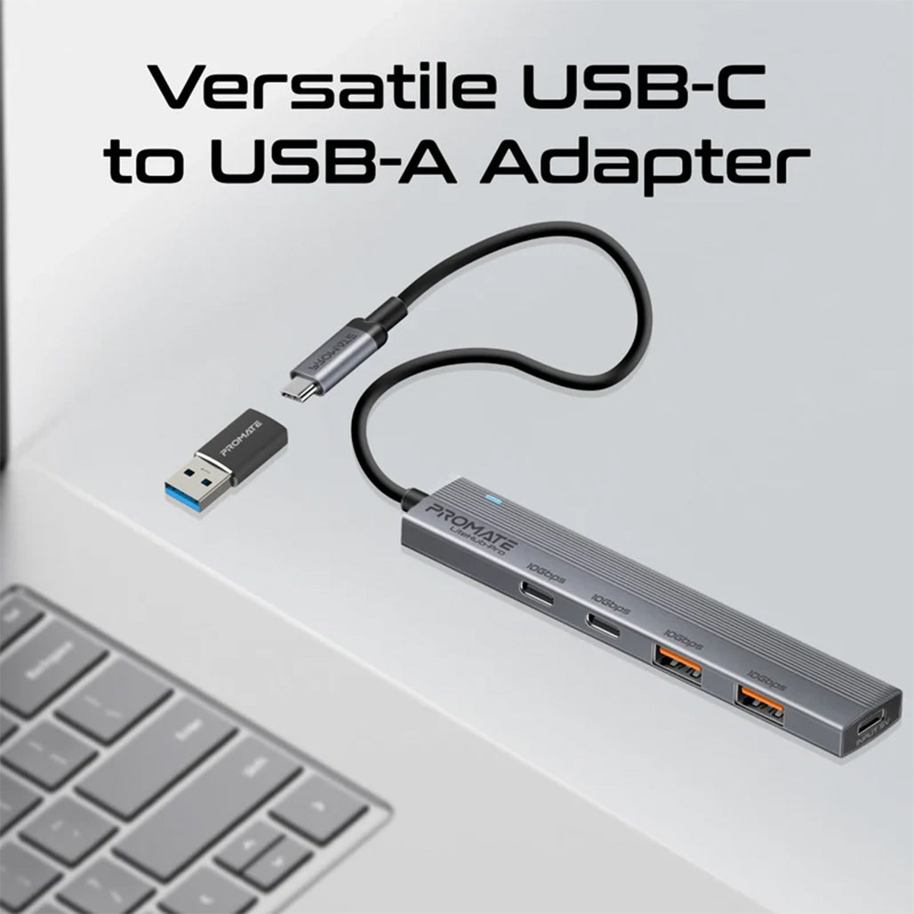 Promate LiteHub-Pro - Multi-Port 10Gbps USB-C Data Hub