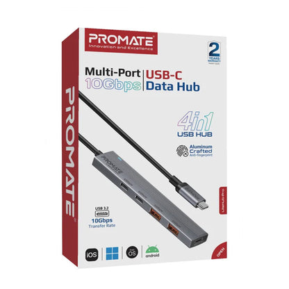 Promate LiteHub-Pro - Multi-Port 10Gbps USB-C Data Hub