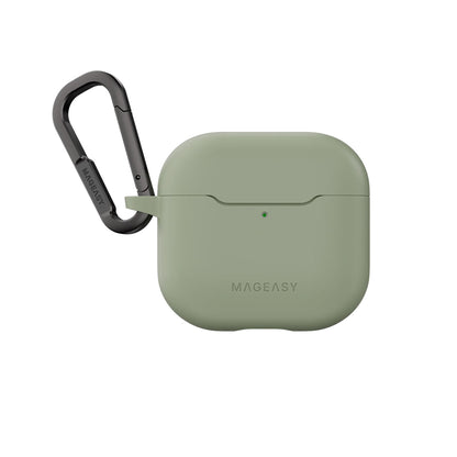 Mageasy Skin AirPods 4 Case – Soft-Touch TPU Protective Cover with Shock Absorption & Carabiner