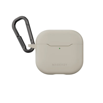 Mageasy Skin AirPods 4 Case – Soft-Touch TPU Protective Cover with Shock Absorption & Carabiner