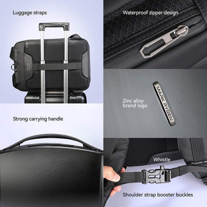 MARK RYDEN 17.3" Laptop Backpack Hardshell Travel Backpack with USB Charging Port & Anti-Theft Lock – MR8918PRO