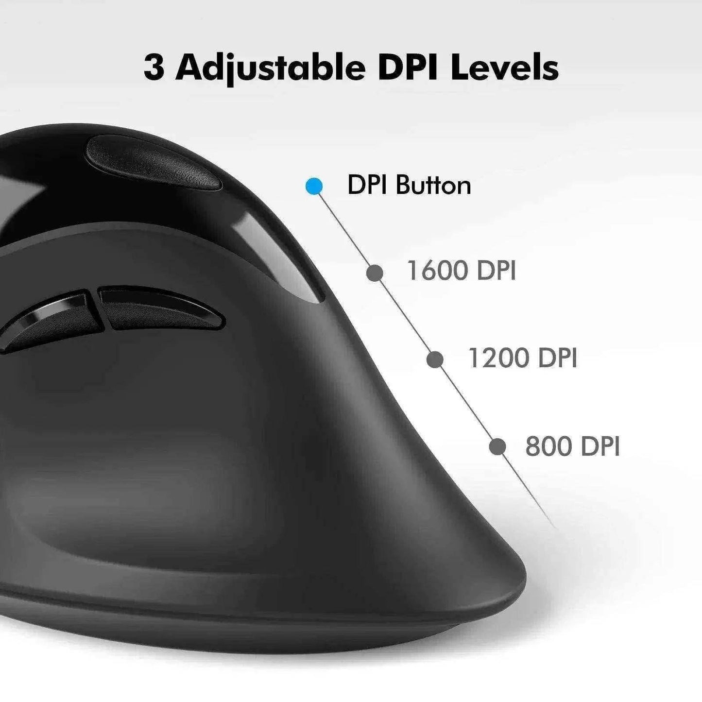 Micropack MP-V03W USB-C USB-A Dual Receiver Vertical Wireless Mouse - Pixel Zones