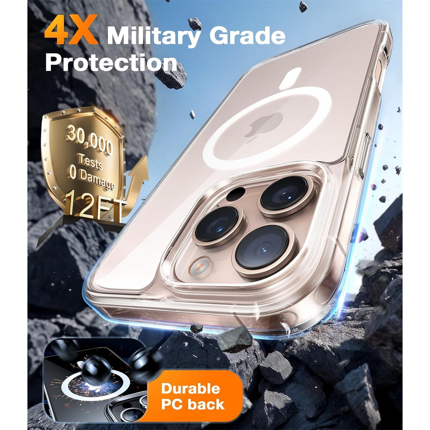 TORRAS Diamond-Mag Case for iPhone 16 Pro Max - Clear