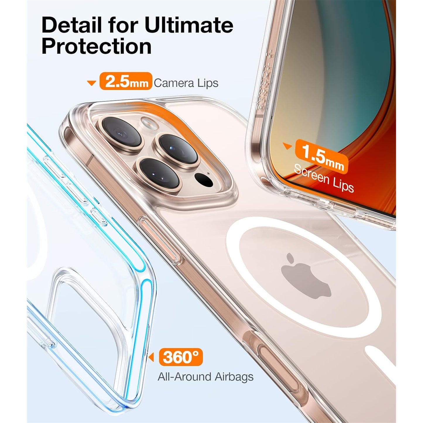 TORRAS Diamond-Mag Case for iPhone 16 Pro Max - Clear